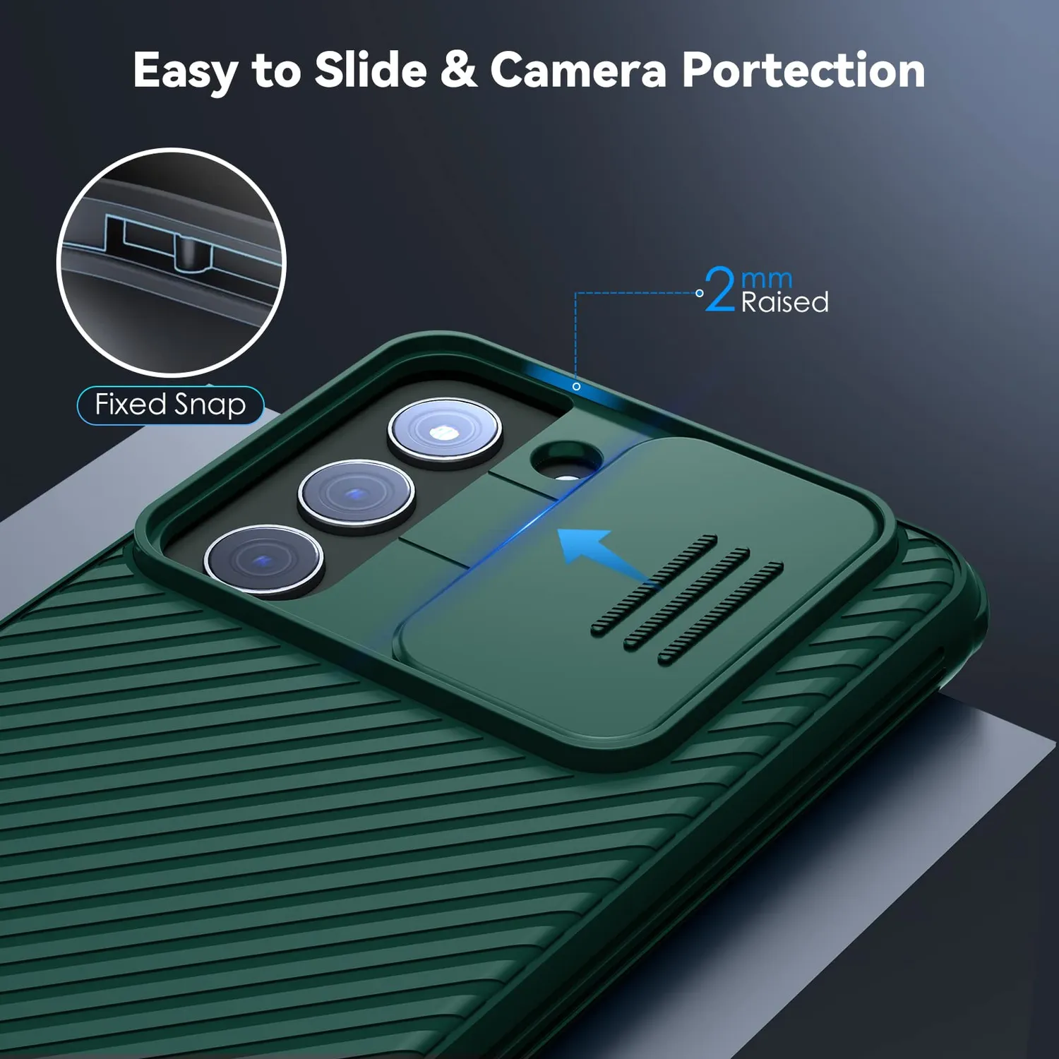 CloudValley Cover Galaxy S23 Plus Verde Camera Scorrevole