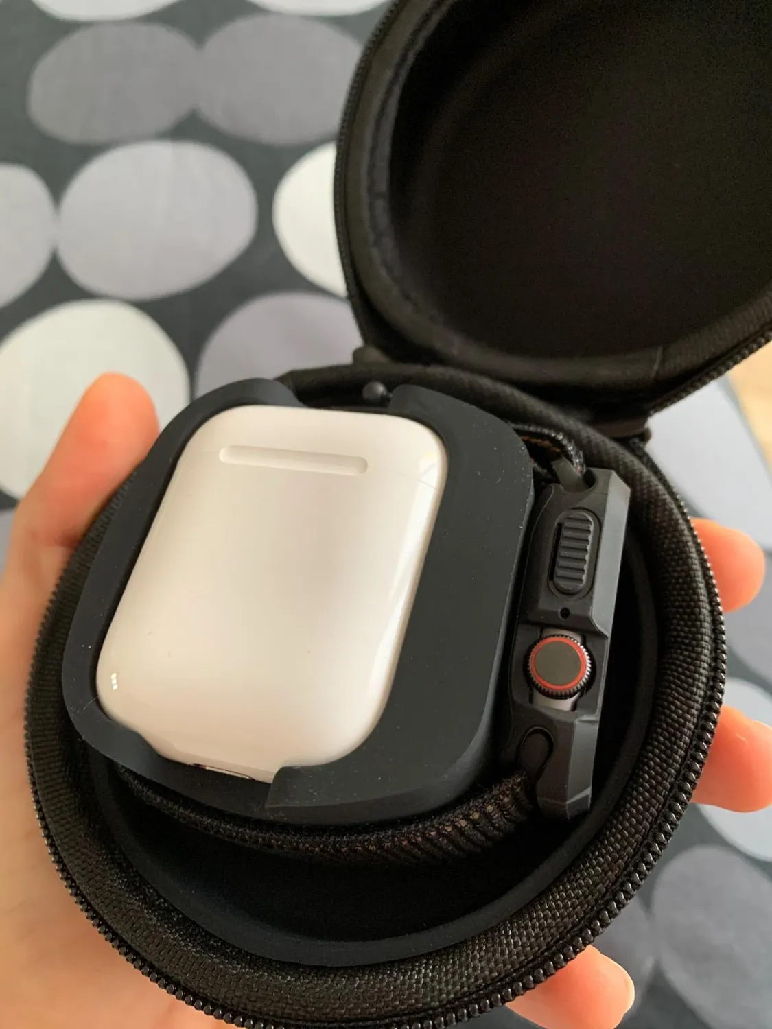 MoKo Custodia Viaggio Apple Watch AirPods Nera Organizer