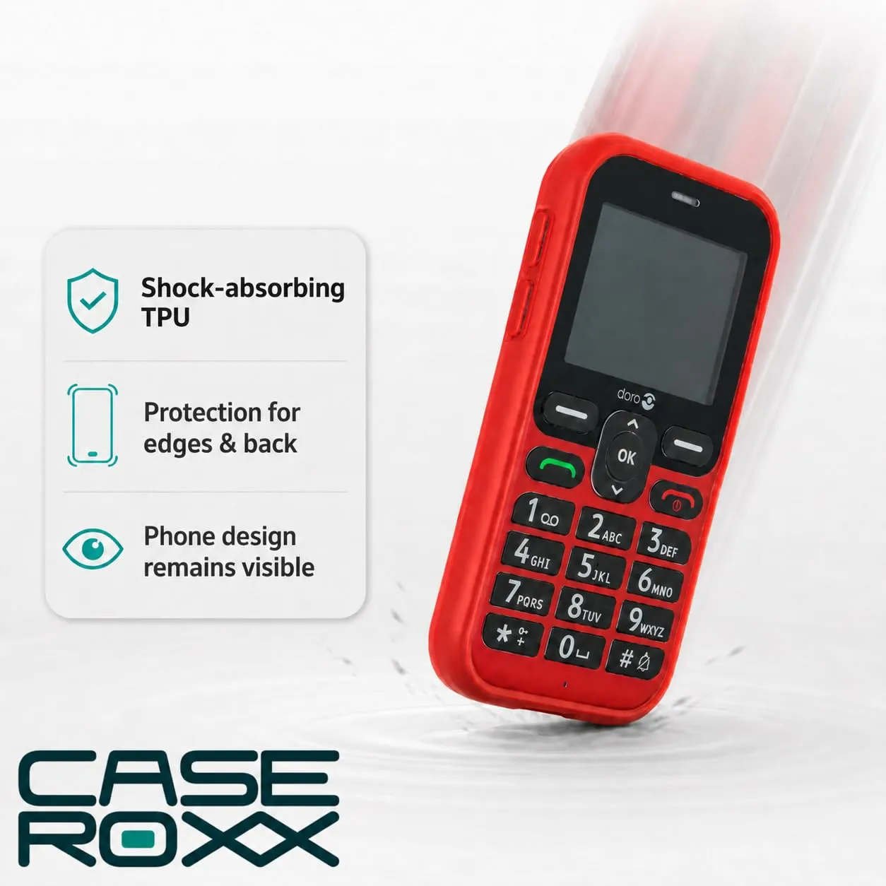 caseroxx Leva L10/L11/E10/X10 cover TPU rosso antiurto