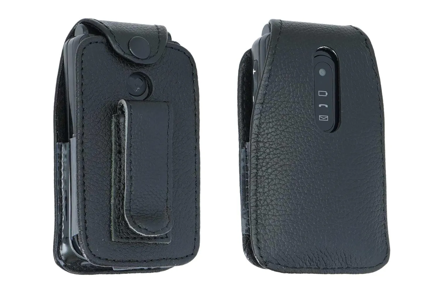 caseroxx Pelle custodia Emporia TALKglam nera con finestra