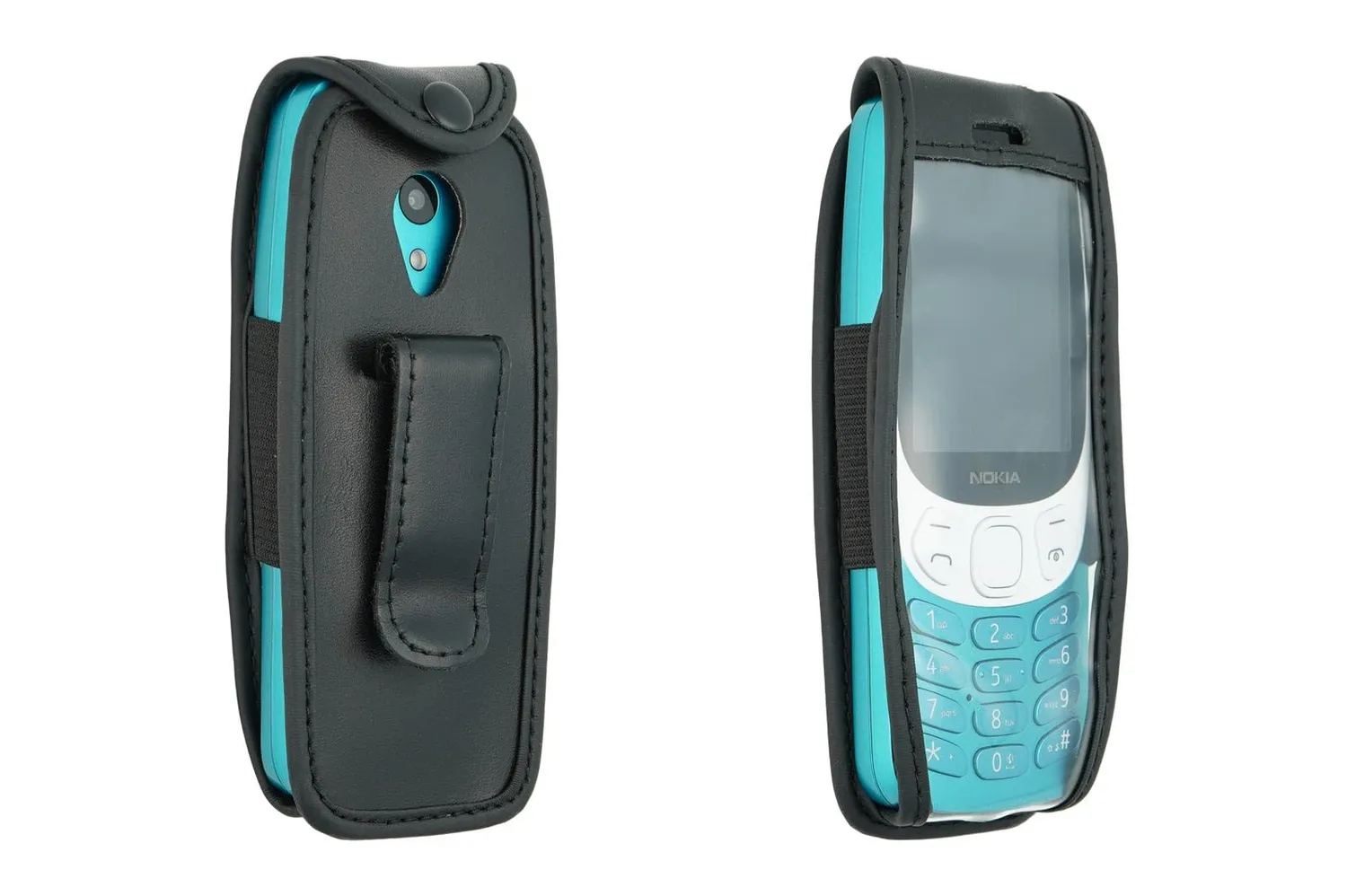 caseroxx Borsa Nokia 3210 2024 custodia cintura nero finestra