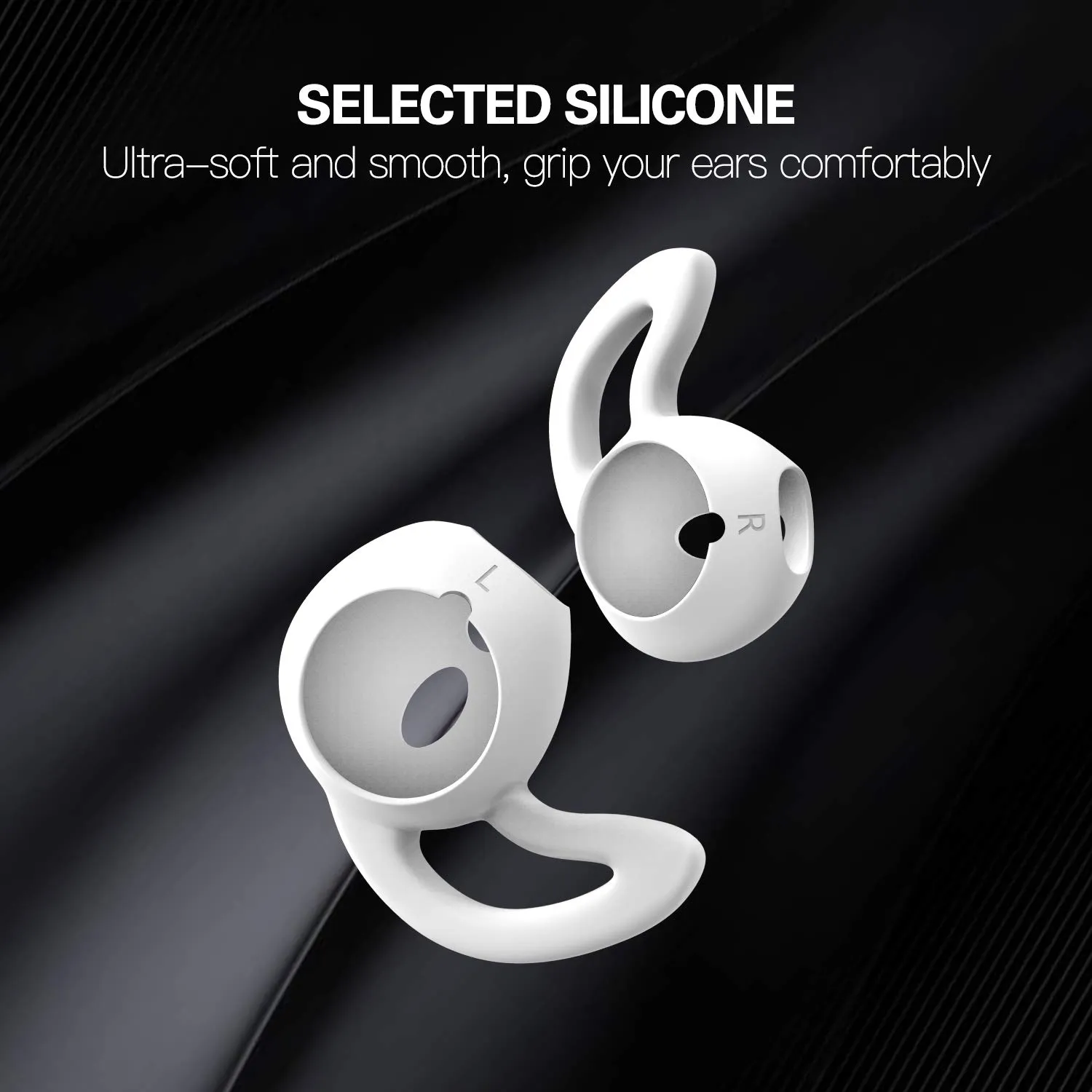 MoKo Gommini Silicone AirPods EarPods 4 paia bianco sport