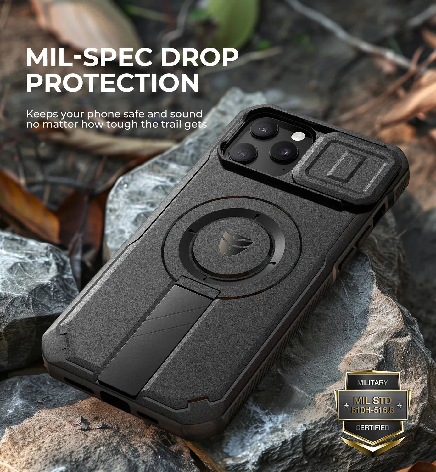 Dexnor iPhone 12 Pro Max cover nera con copri fotocamera