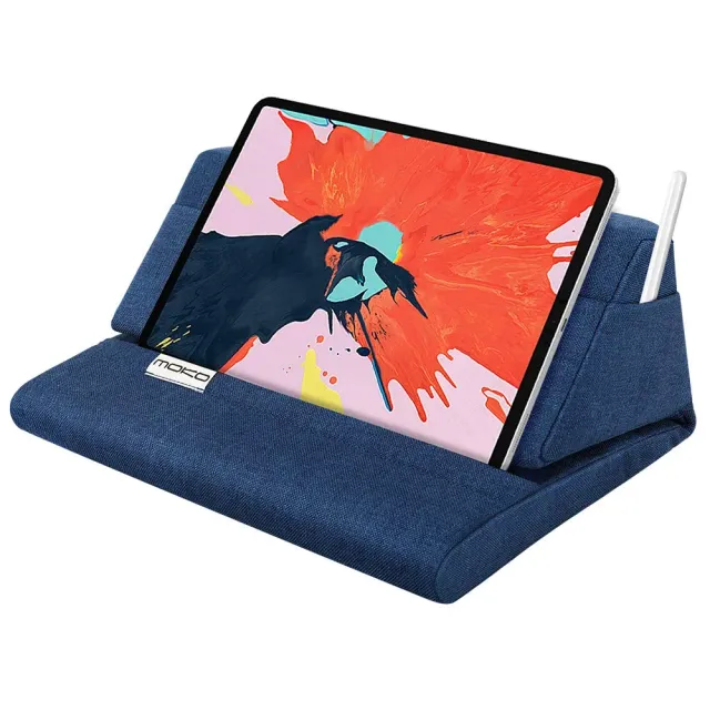 MoKo Tablet 11 pollici supporto cuscino azzurro mare lino cotone