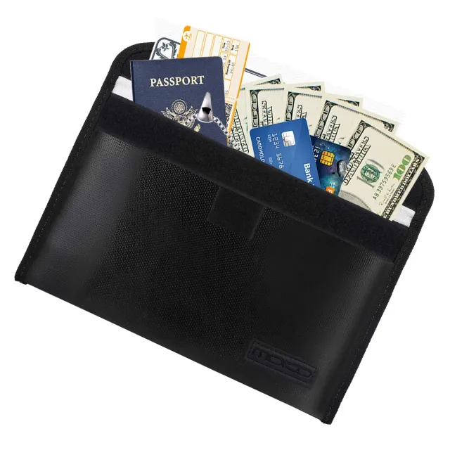 MoKo Sleeve Ignifuga 27x16,5 custodia documenti nera fuoco