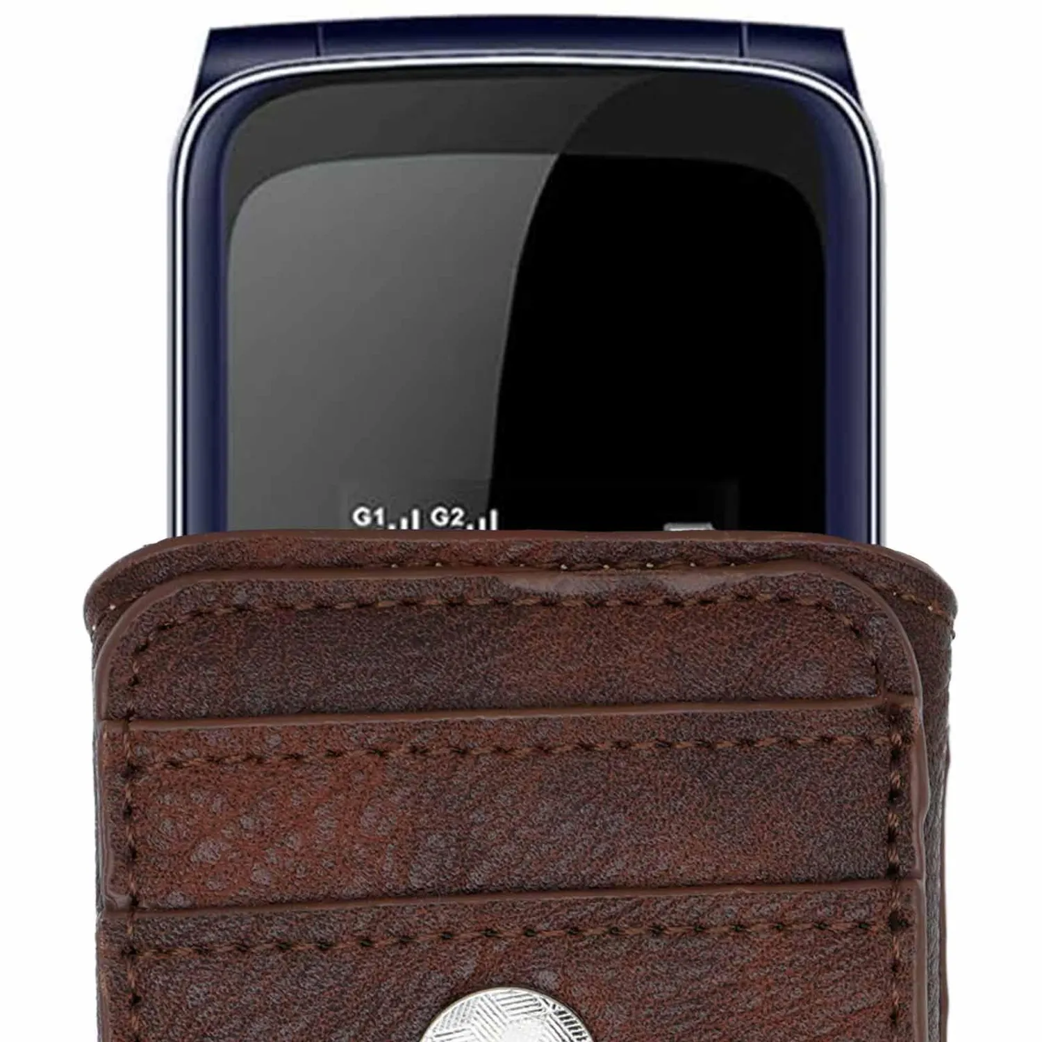caseroxx Guwet 2G borsello cintura pelle azzurro passante