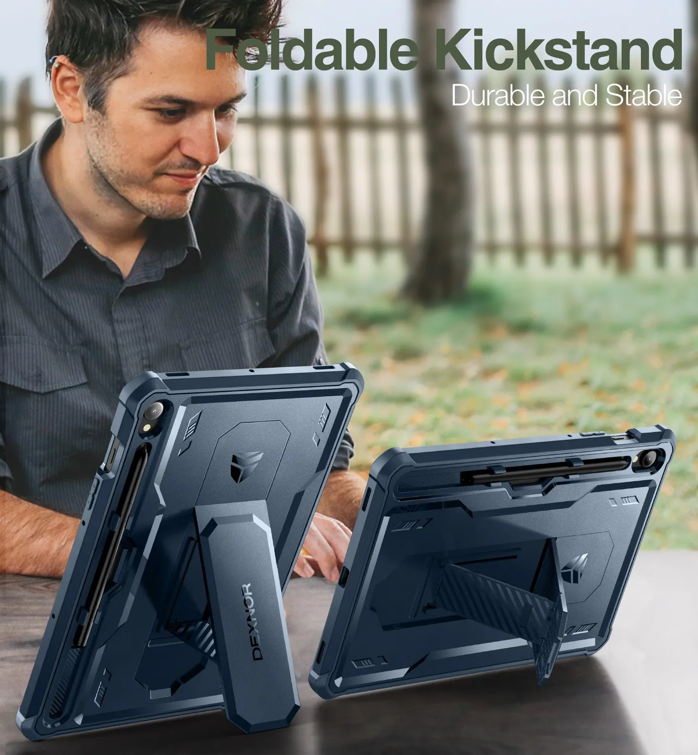 Dexnor Galaxy Tab S9 custodia tablet blu antiurto