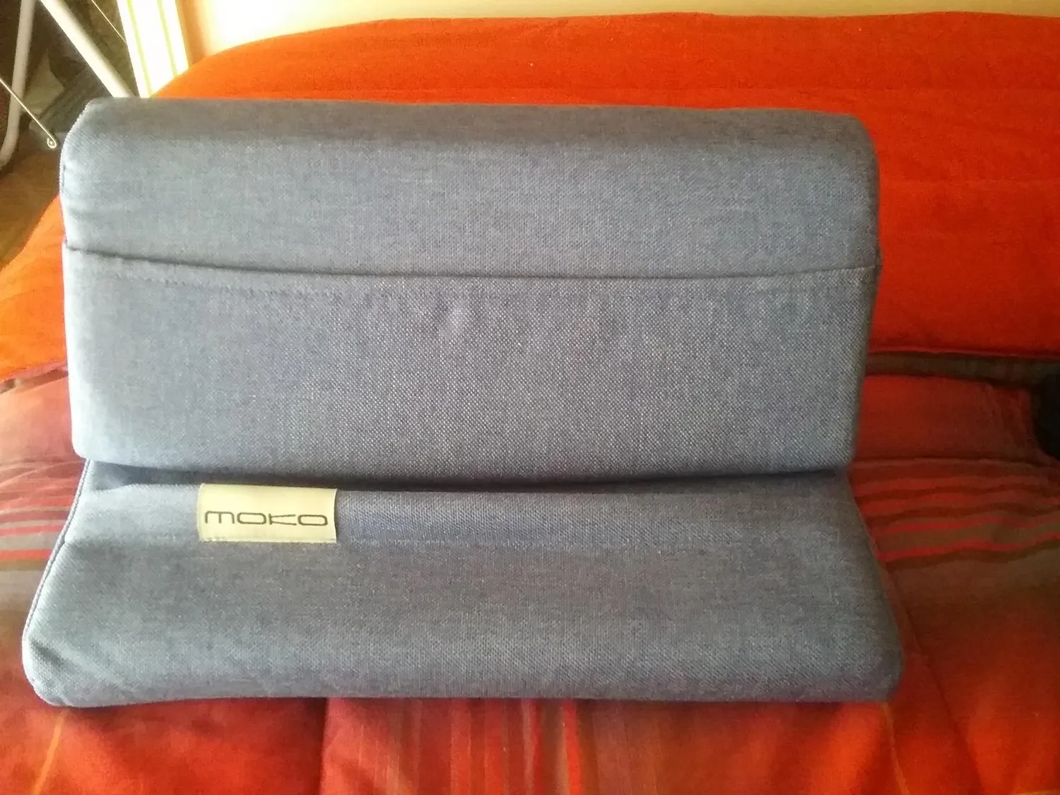 MoKo Tablet 11 pollici supporto cuscino azzurro mare lino cotone