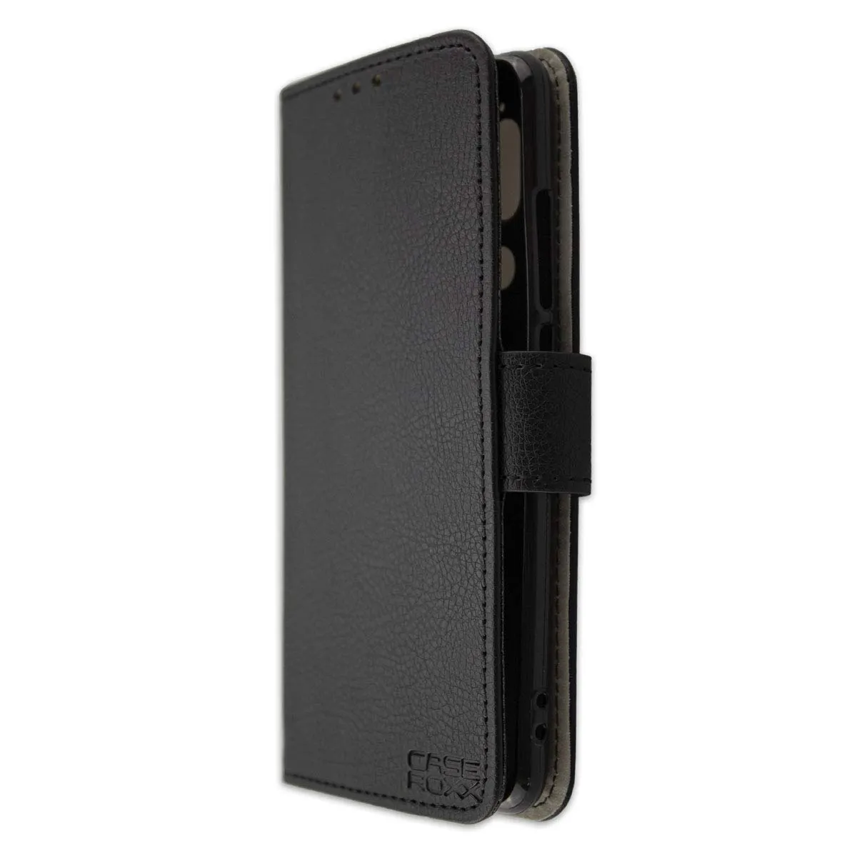 caseroxx Bookstyle Sharp Aquos C10 custodia portafoglio nera