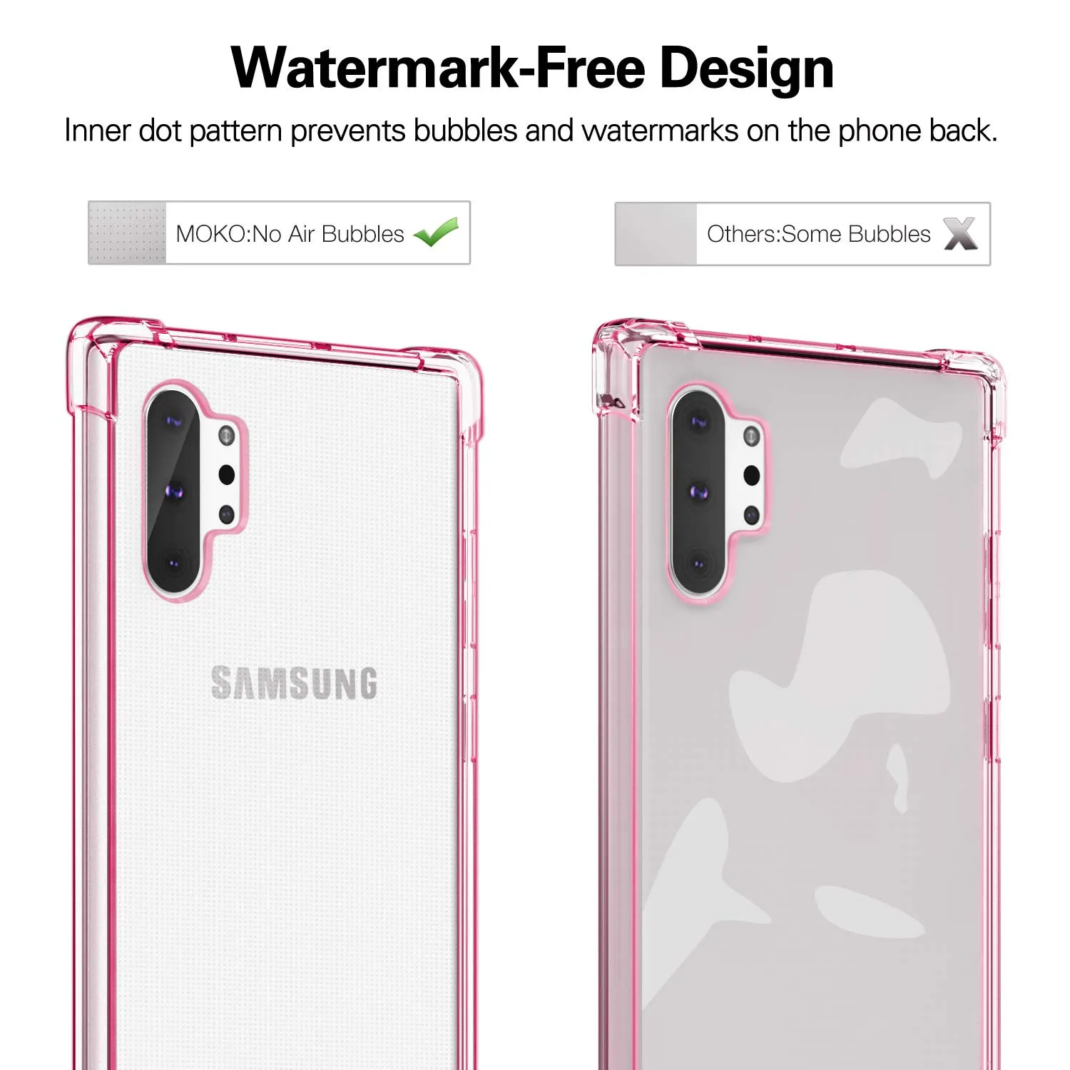 MoKo Cover Galaxy Note 10 Plus 6.8 Trasparente Rosa Sottile