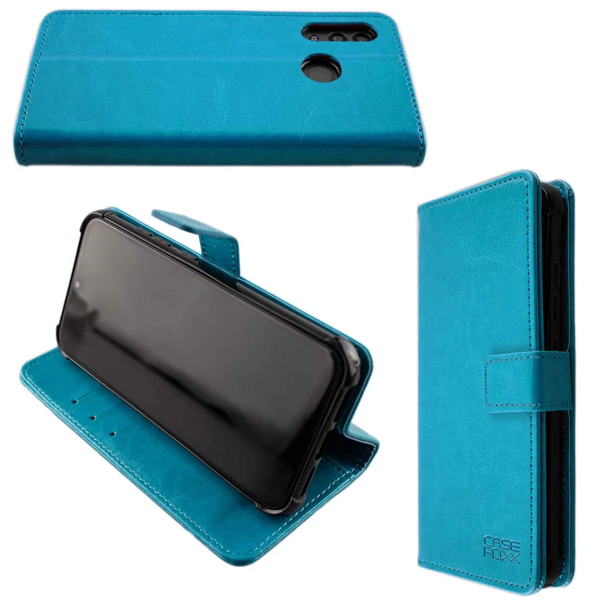 caseroxx Bookstyle Custodia Gigaset GS3 Nera Portacarte