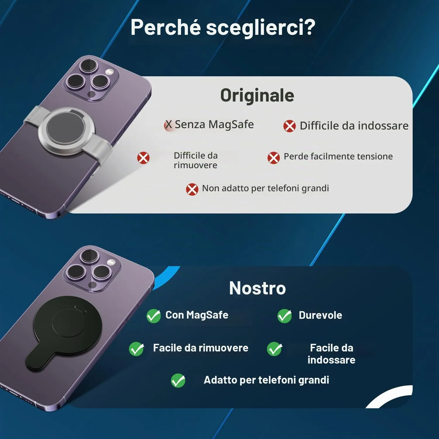 CloudValley base magnetica gimbal DJI OM telefono nero metallo