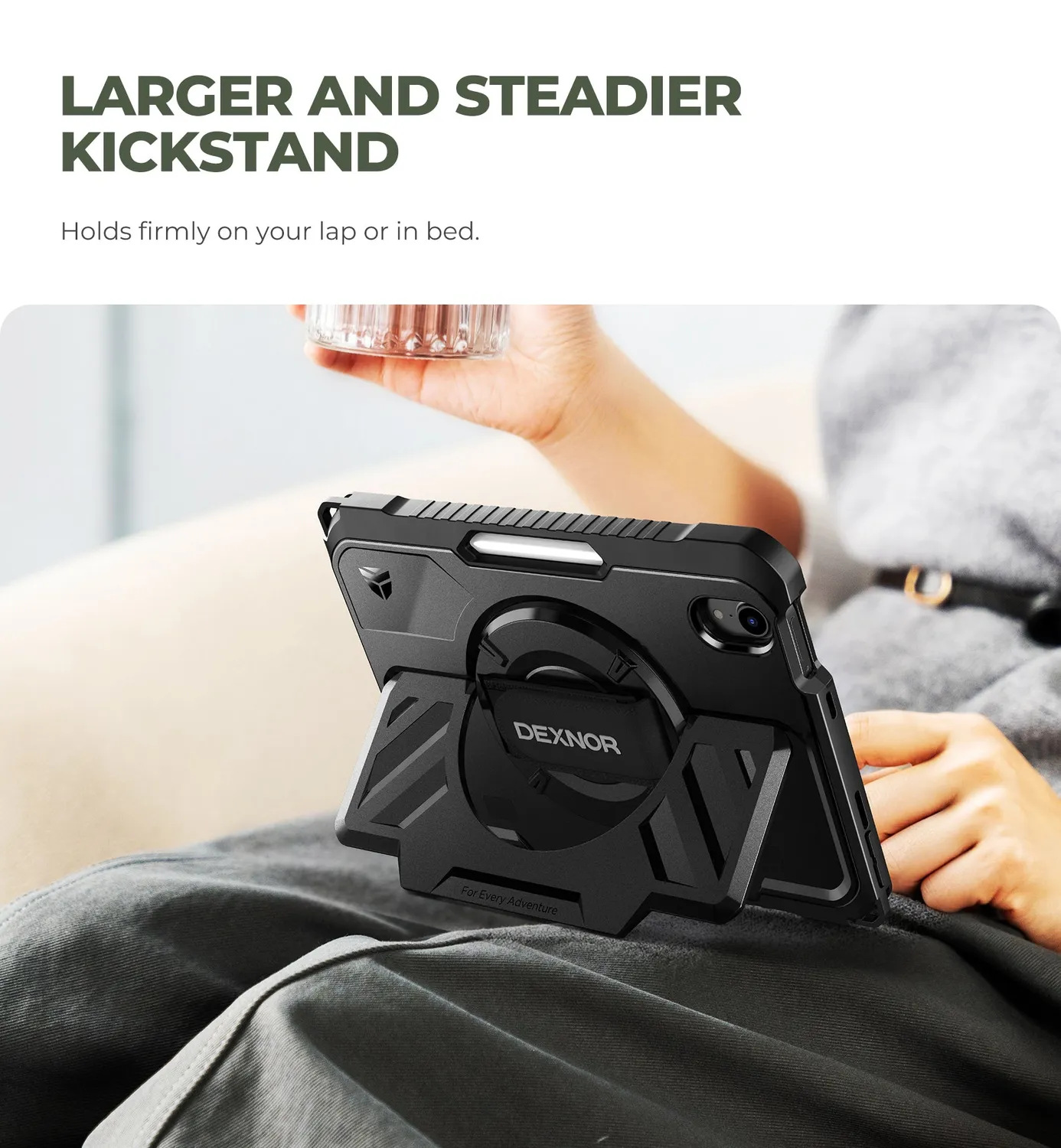 Dexnor iPad mini 6 8.3 custodia rugged nera