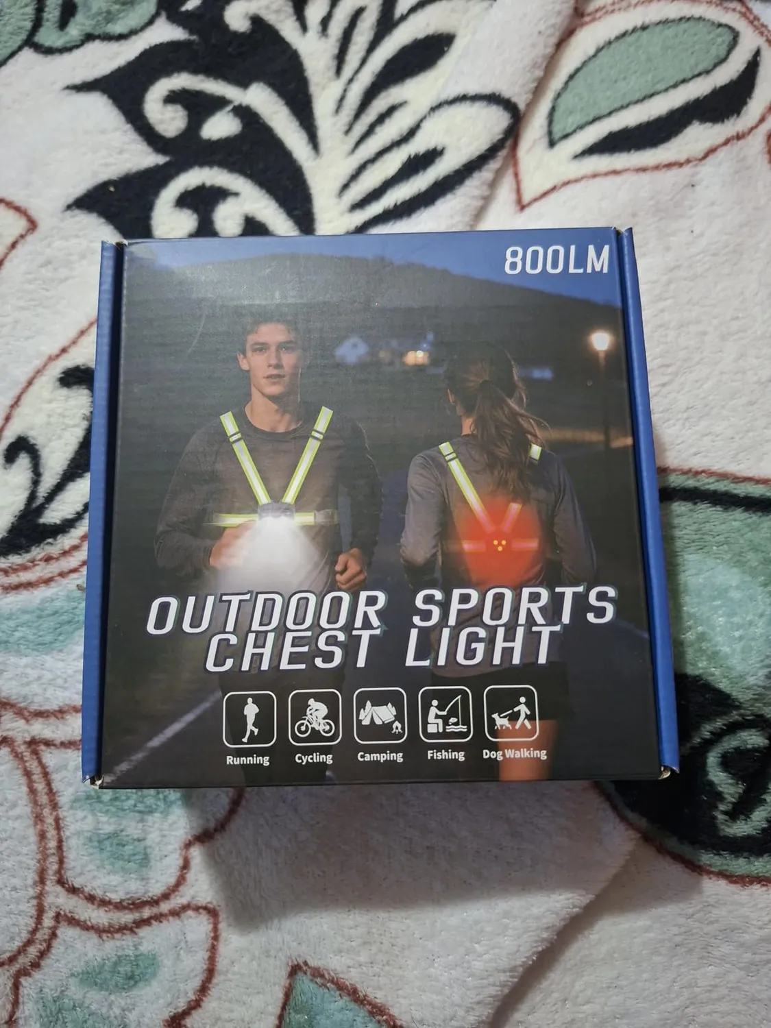 EOIWUY luce running 800LM pettorale con posteriore