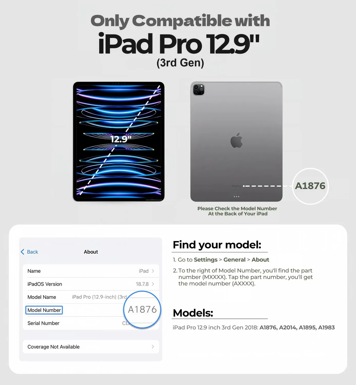 Dexnor Cover iPad Pro 12.9 2018 Nera con Tracolla 360