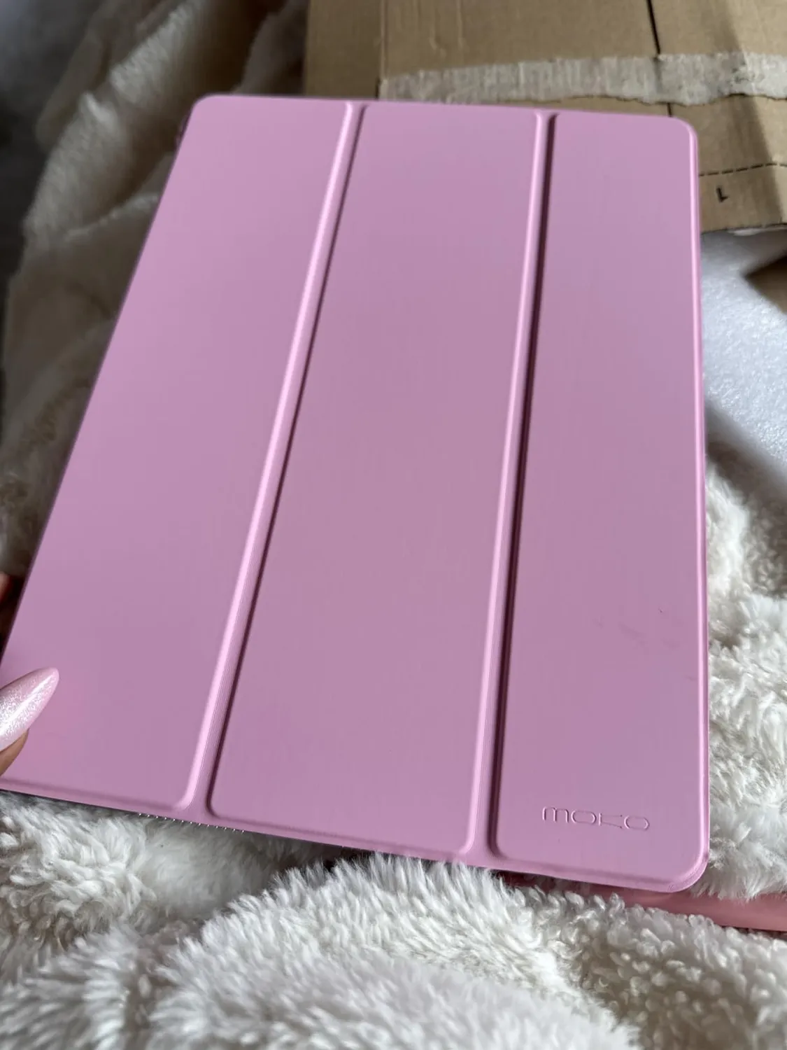 MoKo 10.2 iPad 9/8/7 cover rosa portapenna leggera