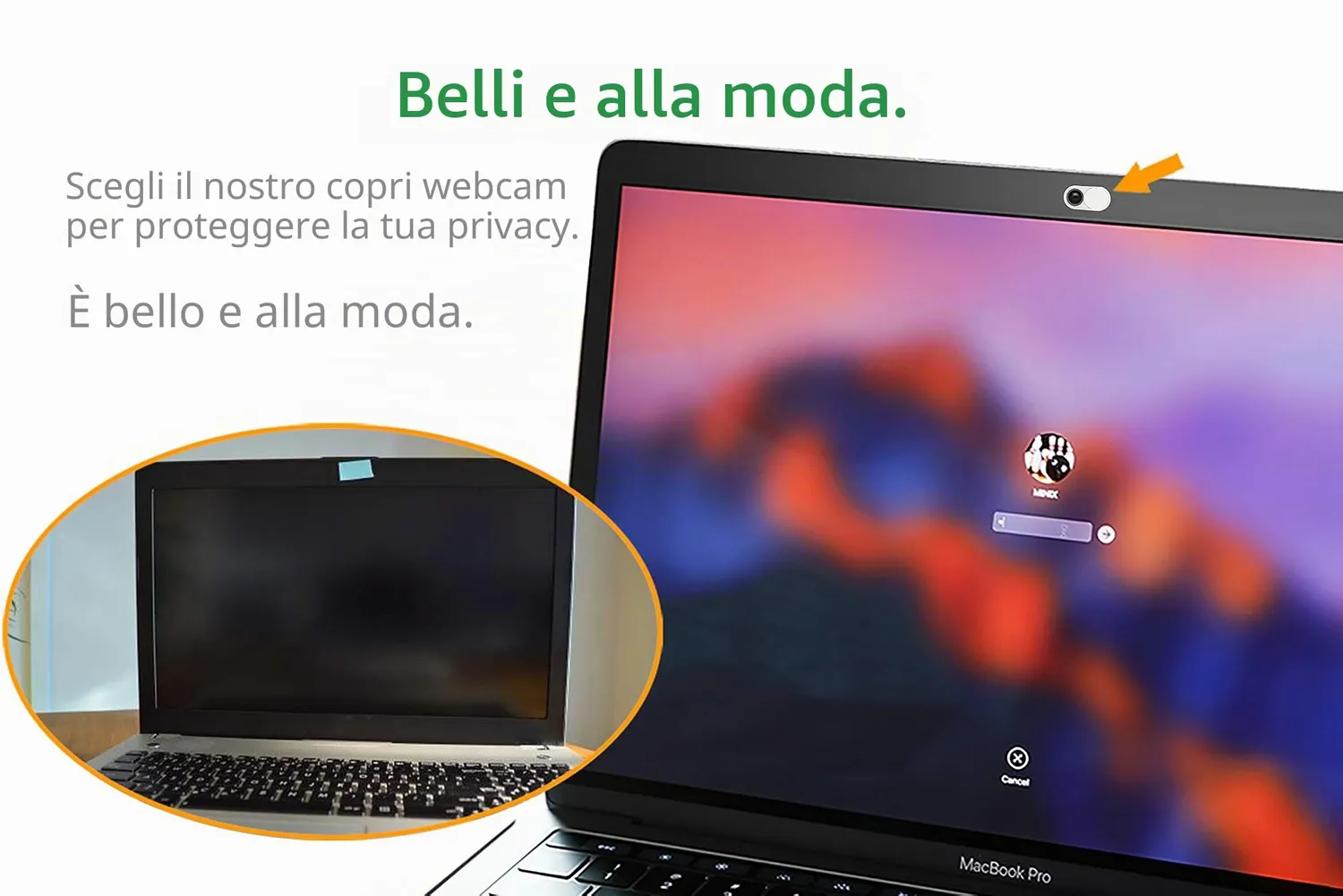 CloudValley copri webcam ultra-sottile metallo bianco 2 pezzi