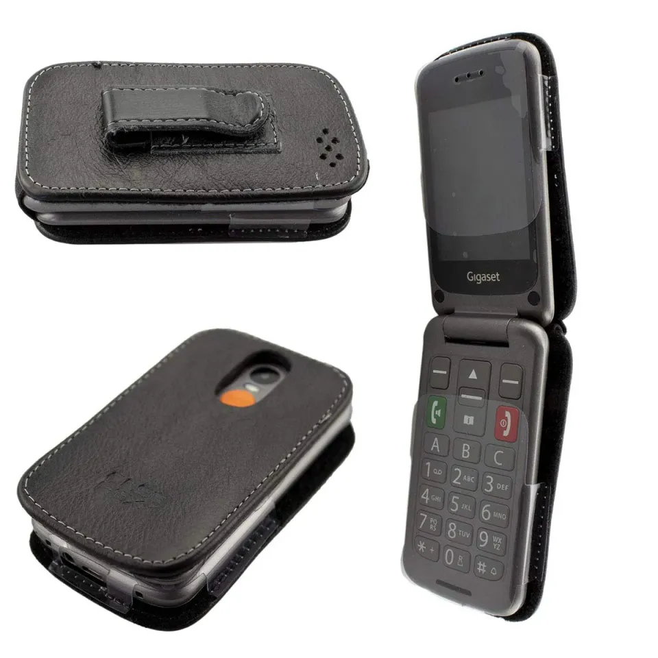 caseroxx Gigaset GL590 borsello cintura nero finestra