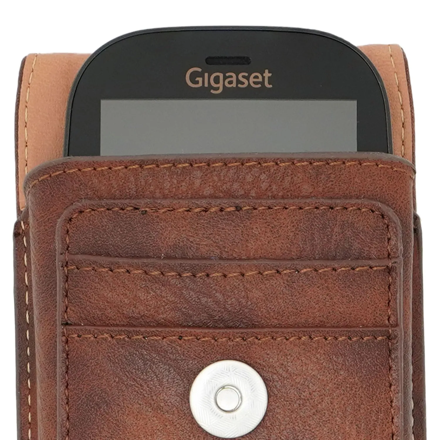 caseroxx Outdoor borsa Gigaset GL695 marrone cintura