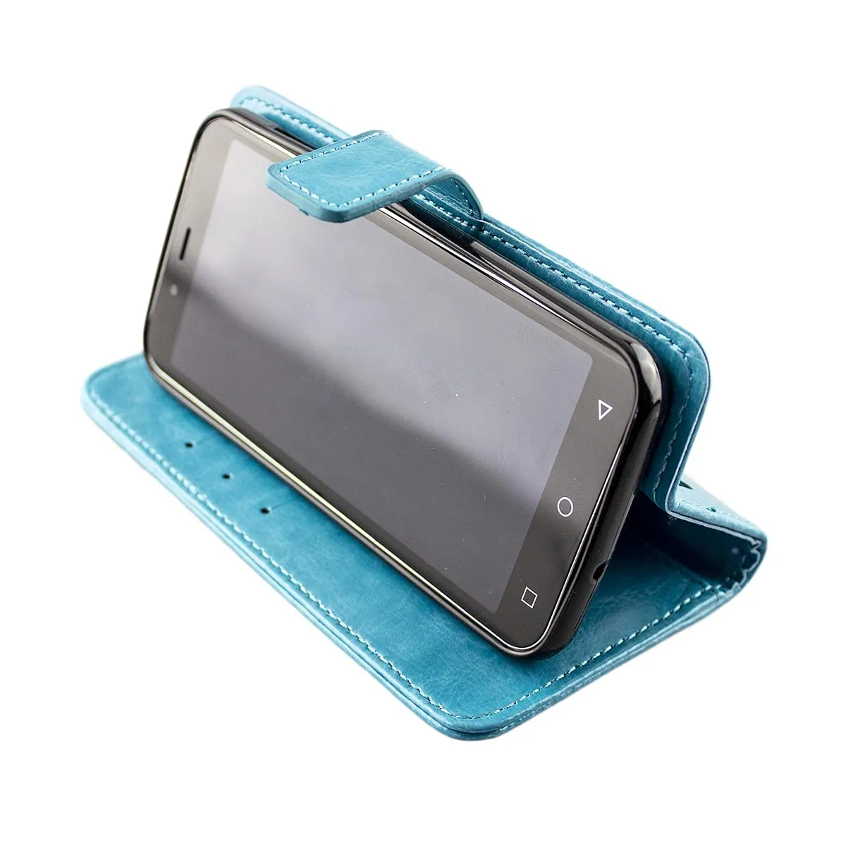 caseroxx Bookstyle custodia PEAQ PSP 400 azzurra portafoglio