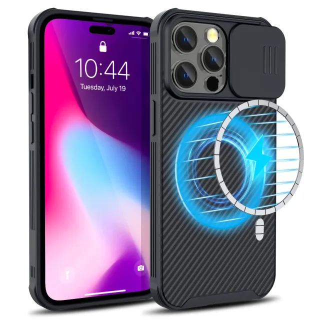 CloudValley Cover iPhone 14 Pro Custodia MagSafe Nera