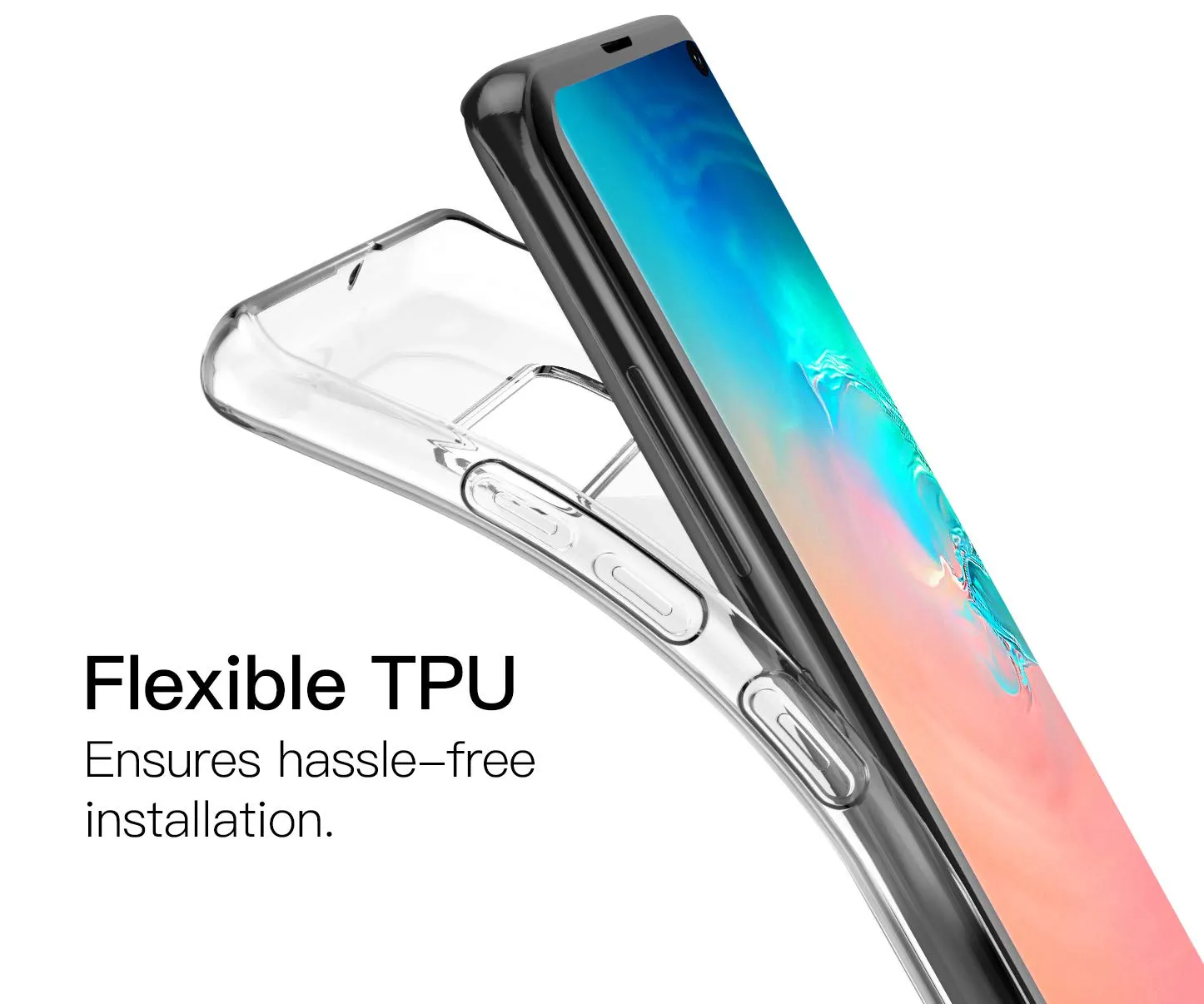 MoKo Galaxy S10 cover TPU trasparente 2 pezzi sottile