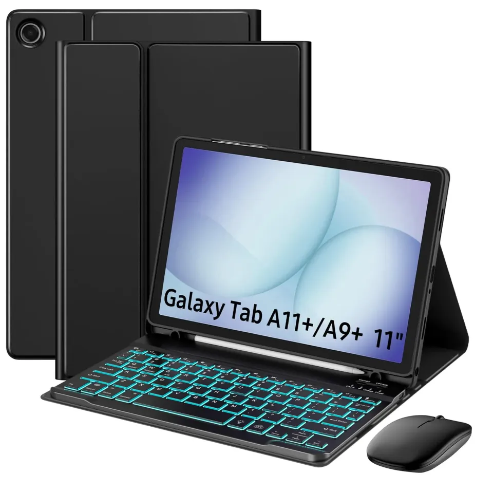 MoKo Custodia Tastiera Galaxy Tab A11+ A9+ 11 Nero QWERTY