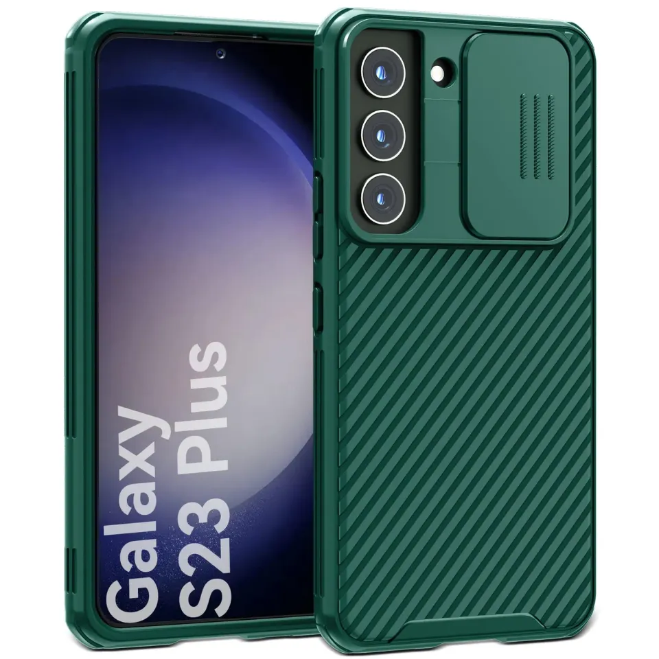 CloudValley Cover Galaxy S23 Plus Verde Camera Scorrevole
