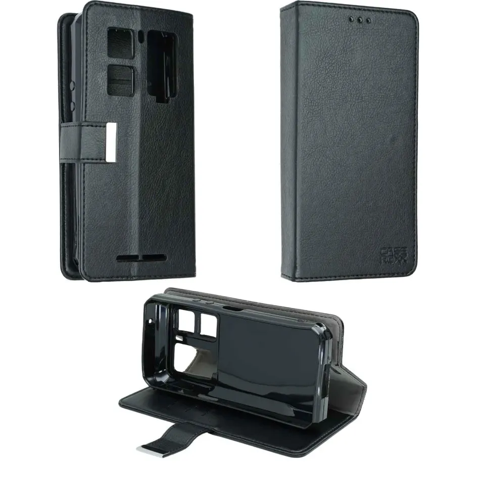 caseroxx Oukitel WP300 Pro cover libro nera portacarte