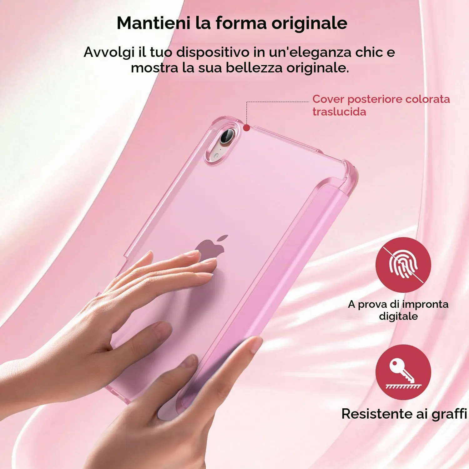 MoKo Cover iPad Mini 7/6 8,3" Rosa con Porta Pencil