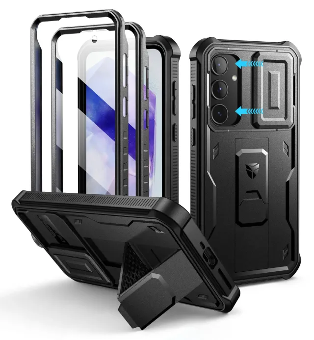 Dexnor Galaxy A35 5G cover nera antiurto 2 pellicole