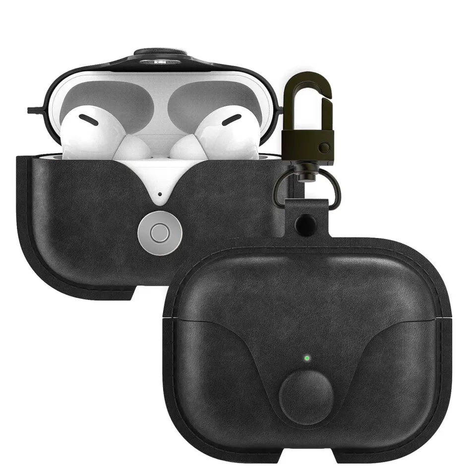 MoKo Custodia AirPods 3 Pelle PU Nera Magnetica