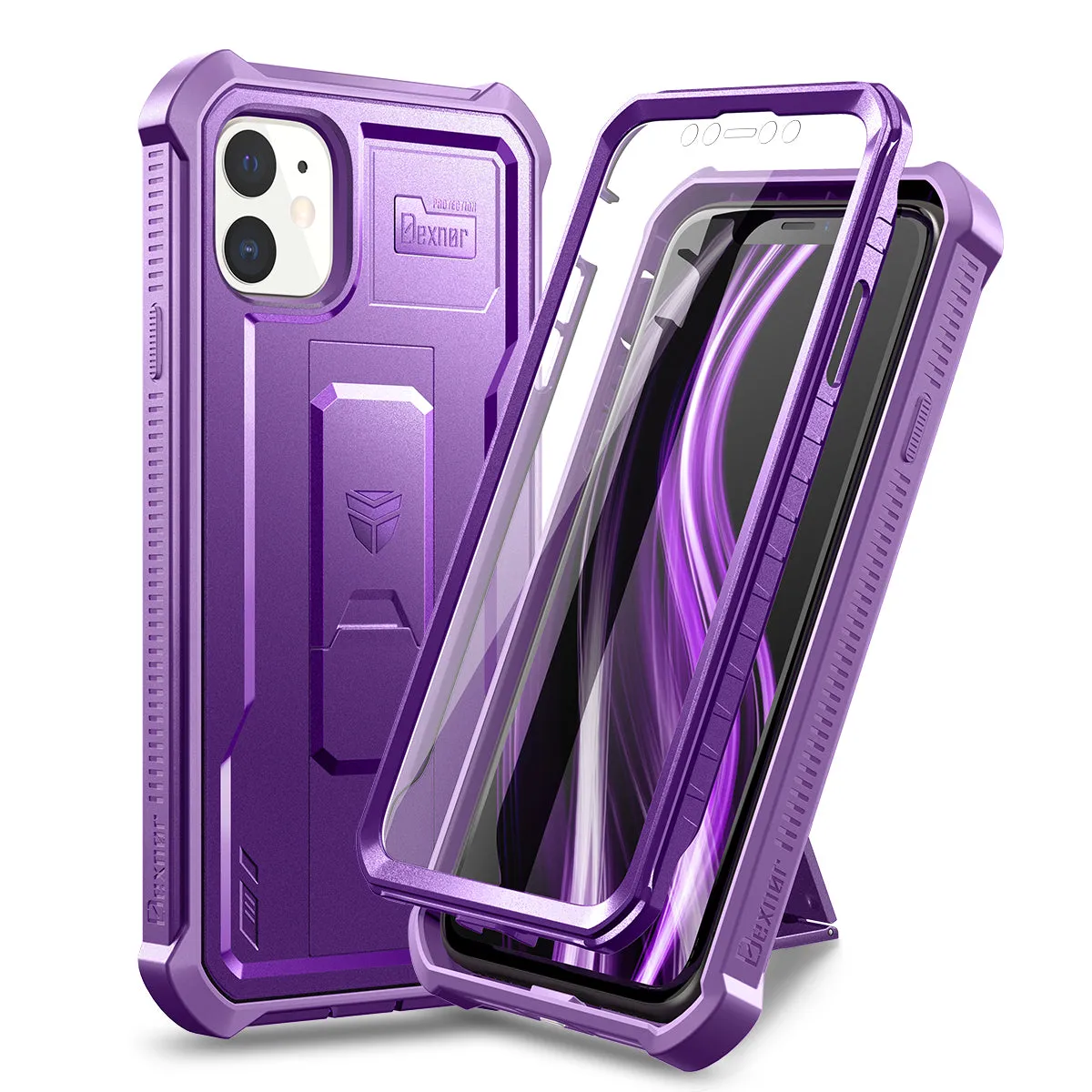 Dexnor cover iPhone 11 antiurto nera con cavalletto