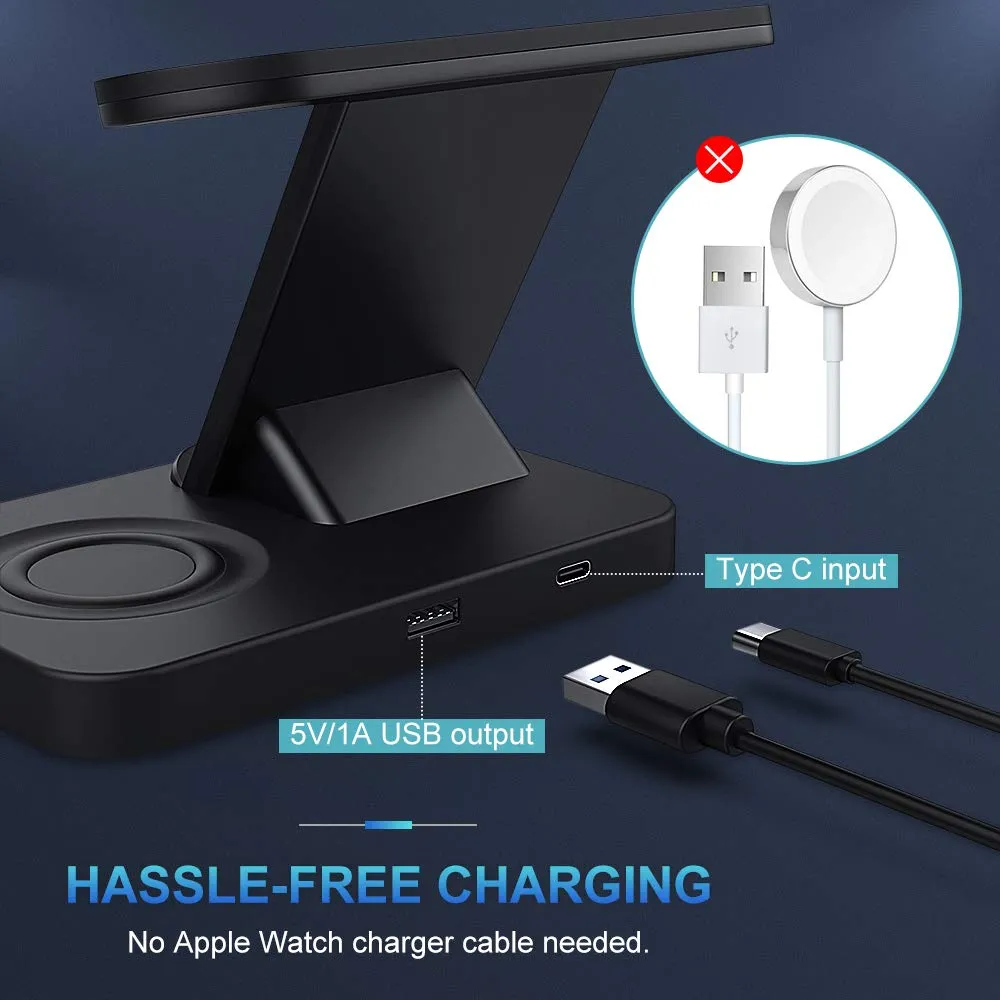 MoKo 3 in 1 stazione ricarica wireless QC3.0 ricarica rapida