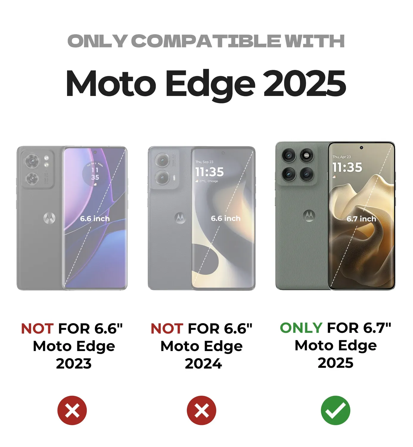 Dexnor Moto Edge 5G 2025 cover nera antiurto 6,7"