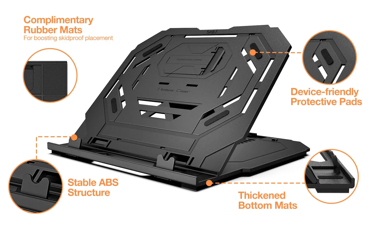 MoKo Supporto Tablet 12-17 Pollici da Scrivania nero regolabile