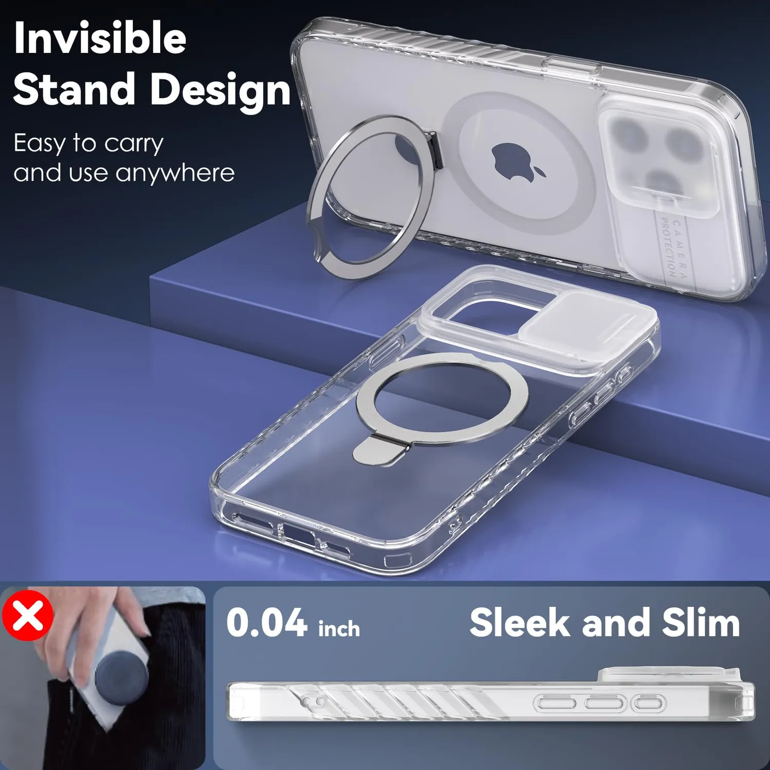 CloudValley cover iPhone 15 Pro Max MagSafe nero stand