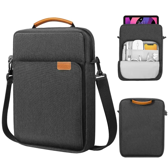 MoKo Tablet 9-11 pollici borsa sleeve nero grigio imbottita manico
