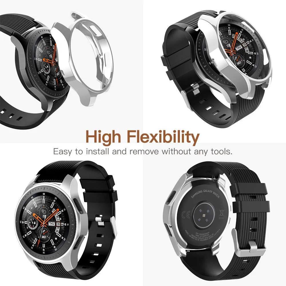MoKo Galaxy Watch 46mm Cover TPU 3 Pezzi Nero Anti-graffio