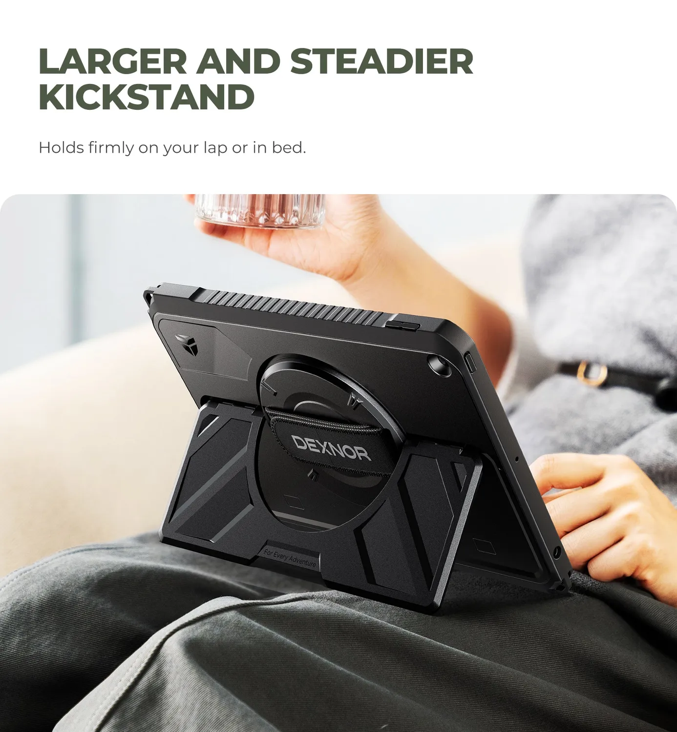 Dexnor iPad 9 10.2 custodia rugged nera anturto