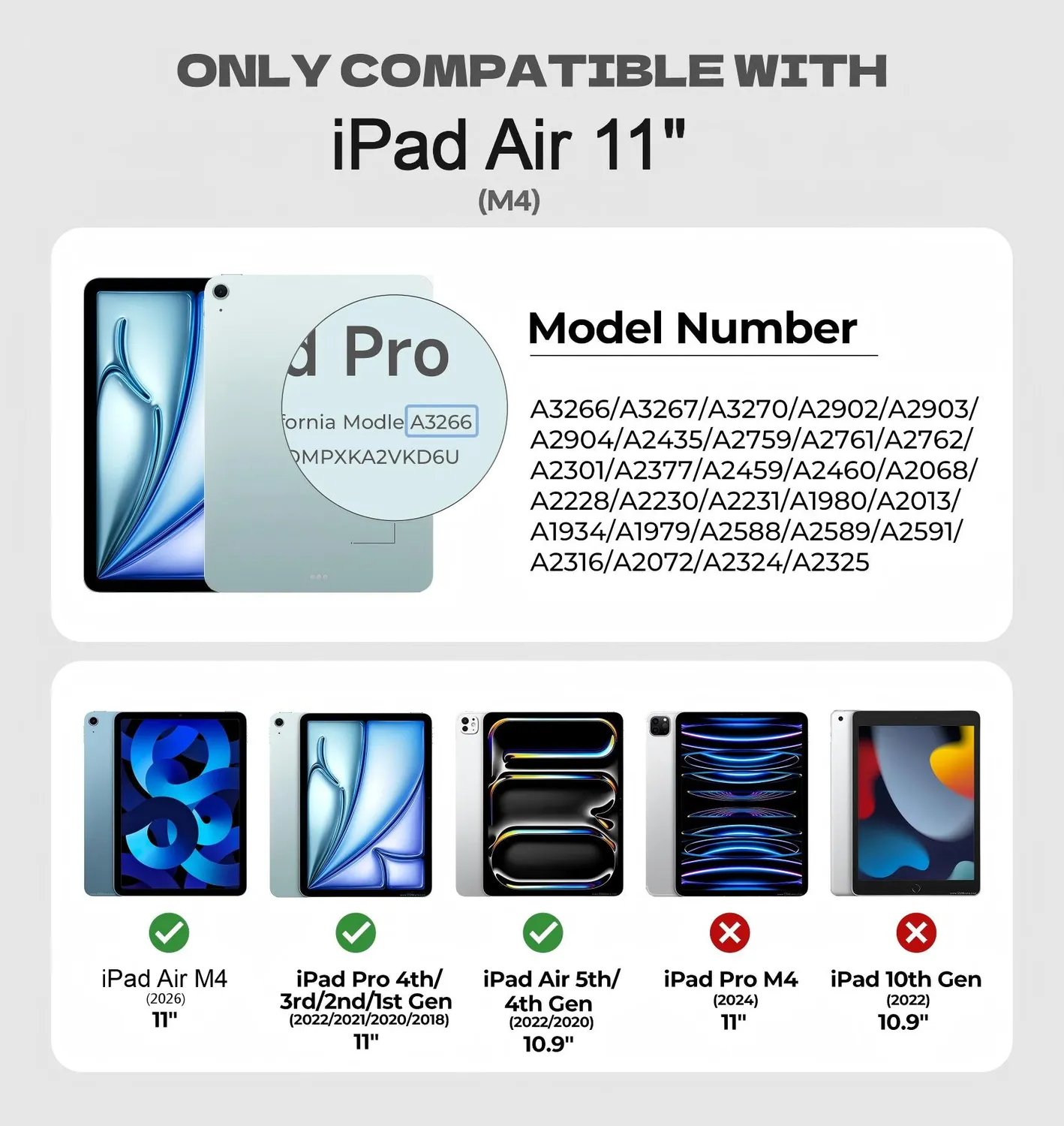 Dexnor iPad Air 11 M4 cover tastiera nera italiana