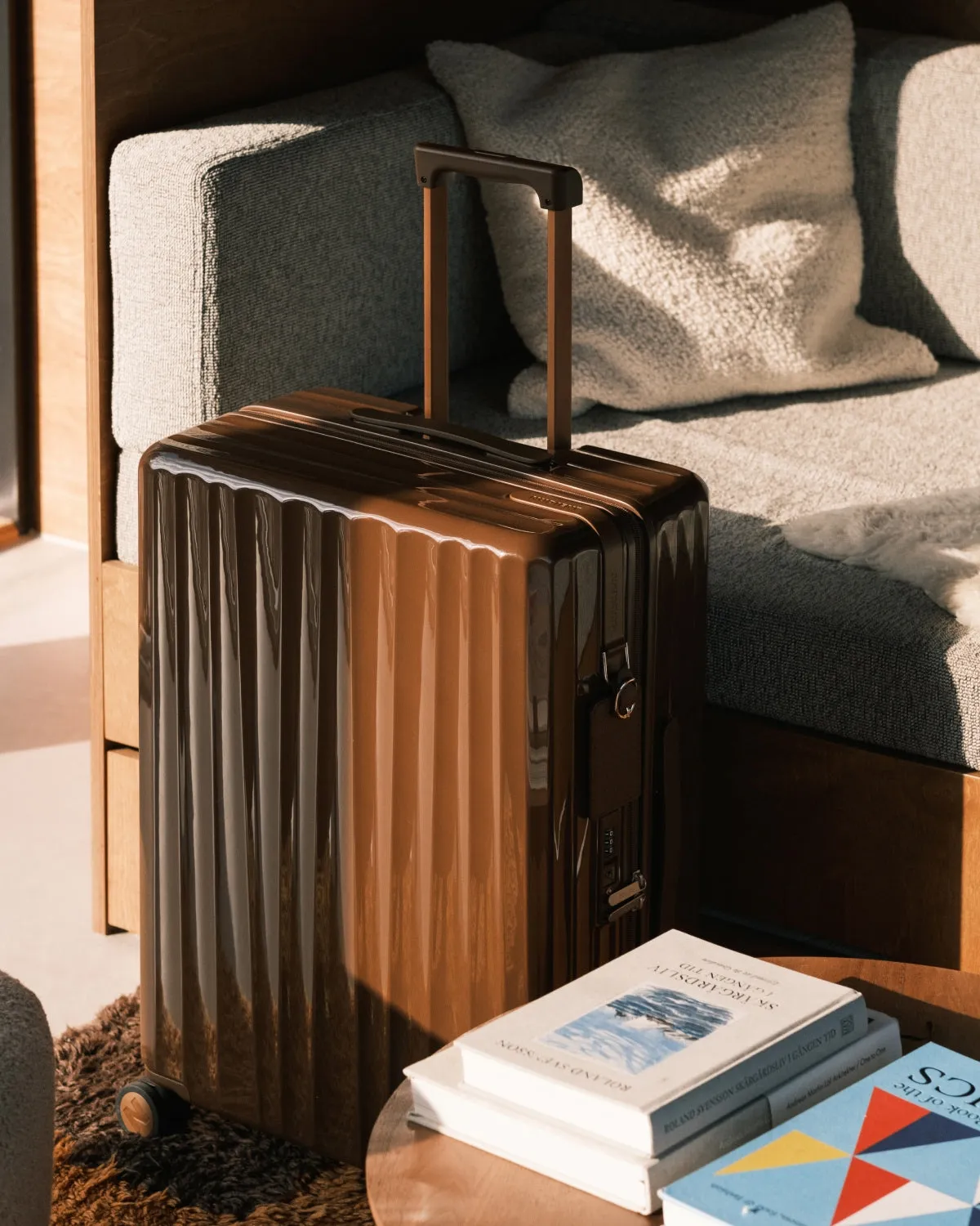 Nudient Bold Cabin + Check-in M V2 valigie marrone