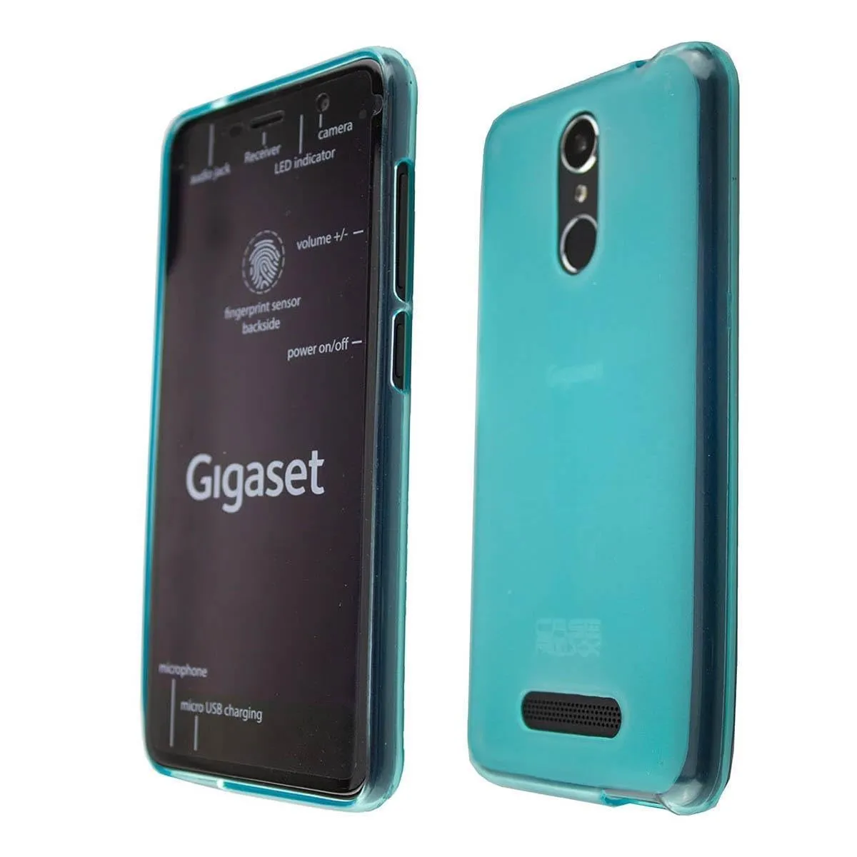 caseroxx TPU custodia Gigaset GS170 azzurro antiurto