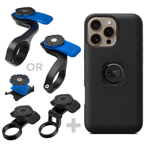 Quad Lock Kit Bici iPhone Bundle supporto manubrio antishock