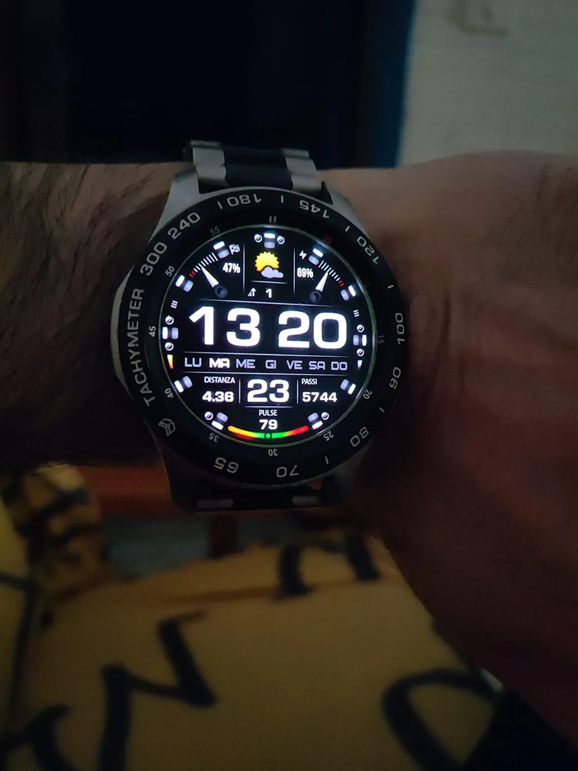 MoKo anello lunetta Galaxy Watch 46mm nero acciaio