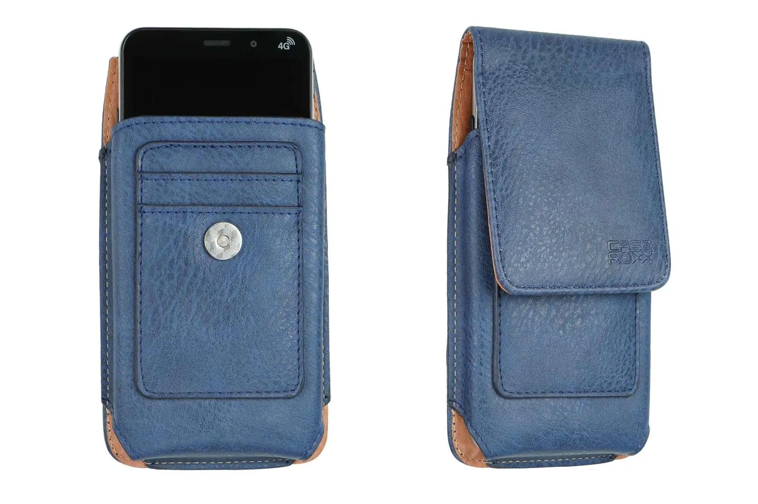 caseroxx Fondina Brondi Amico Vero 4G Blu con Clip Girevole