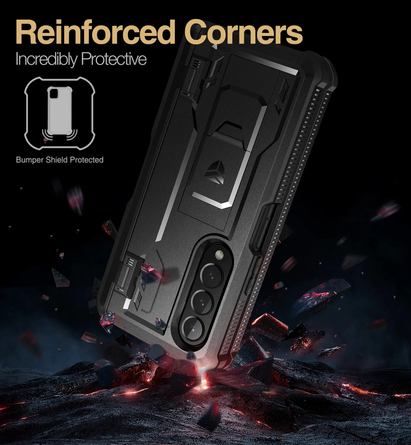 Dexnor Galaxy Z Fold 4 cover nera con cerniera