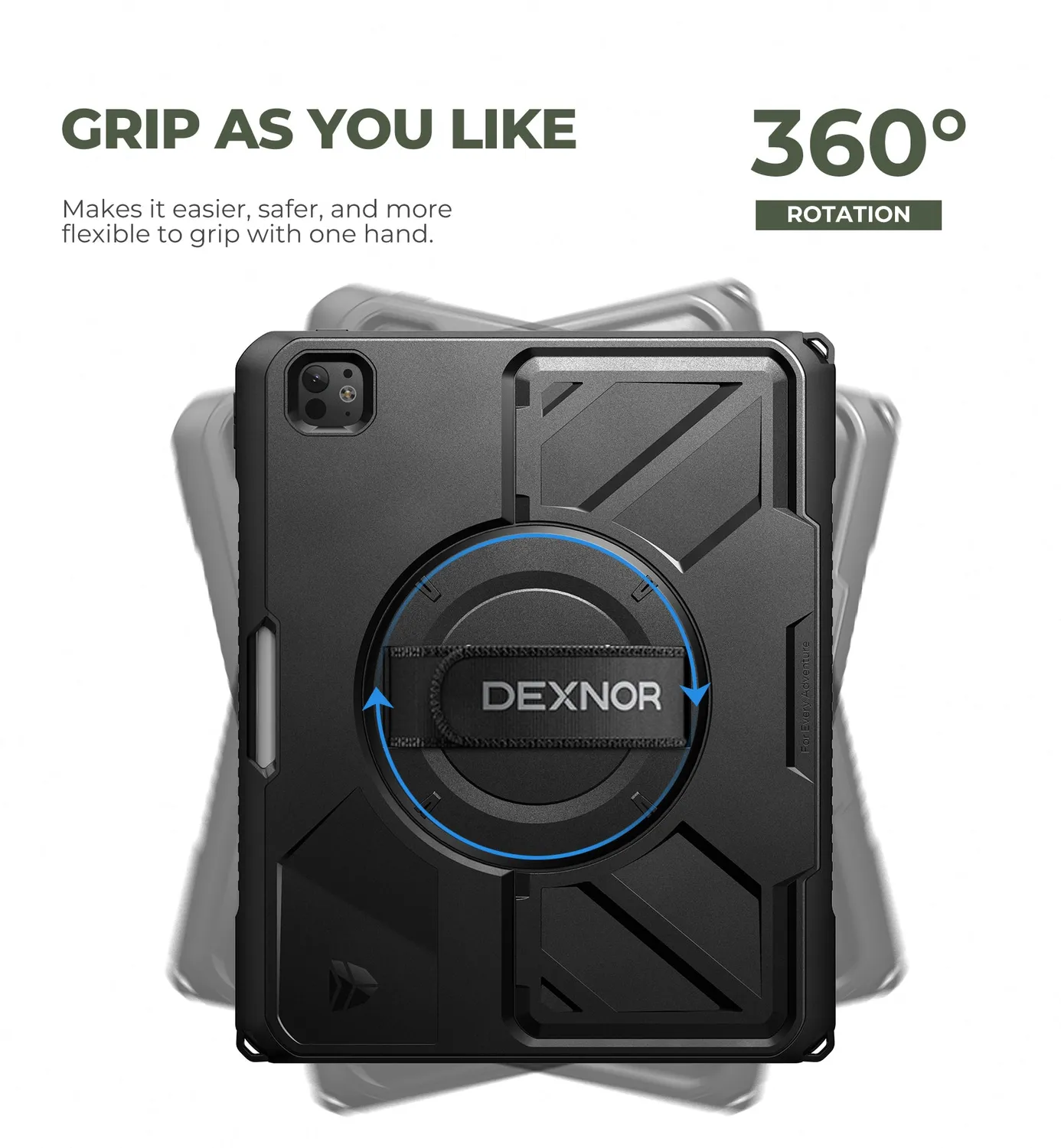 Dexnor cover iPad Pro 13 M4 2024 nera rugged
