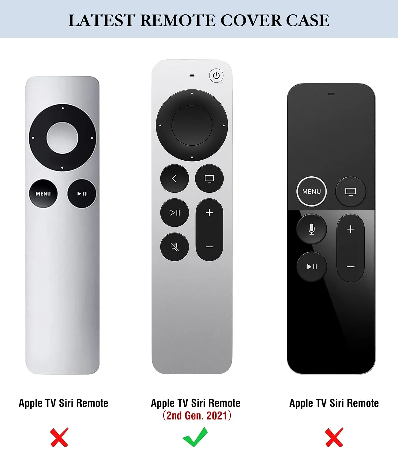 MoKo Custodia Silicone Telecomando Apple TV 4K 2021 Nera