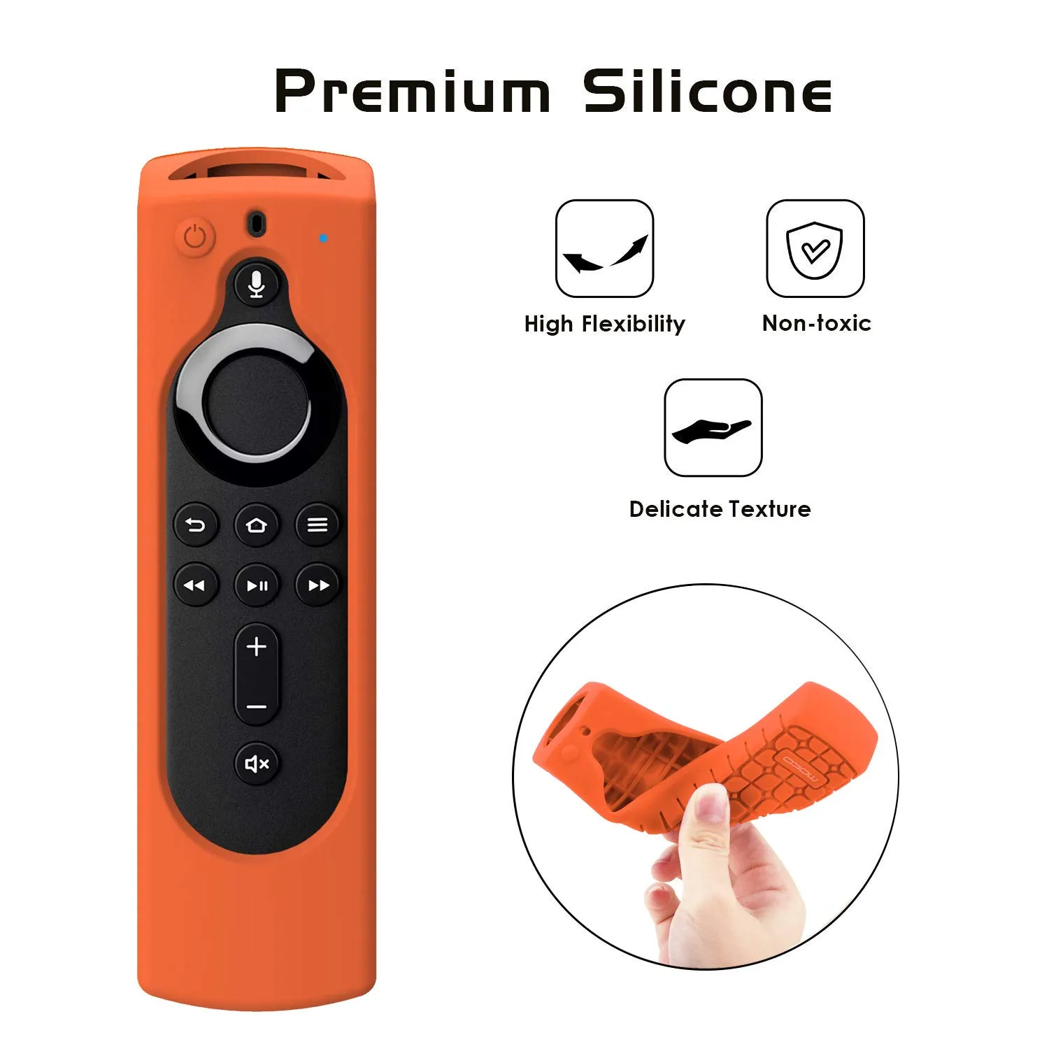 MoKo Cover Telecomando Fire TV Stick Silicone Arancione